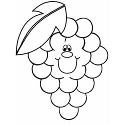 Dessin à colorier: Raisins (Alimentation et Nutrition) #212404 - Coloriages à Imprimer Gratuits