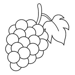 Dessin à colorier: Raisins (Alimentation et Nutrition) #212407 - Coloriages à Imprimer Gratuits