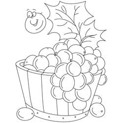 Dessin à colorier: Raisins (Alimentation et Nutrition) #212408 - Coloriages à Imprimer Gratuits