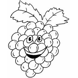 Dessin à colorier: Raisins (Alimentation et Nutrition) #212409 - Coloriages à Imprimer Gratuits