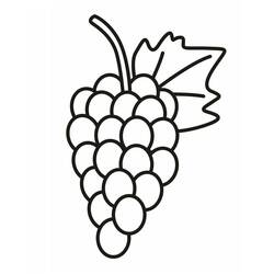 Dessin à colorier: Raisins (Alimentation et Nutrition) #212410 - Coloriages à Imprimer Gratuits
