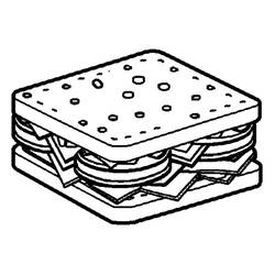 Dessins à colorier: Sandwich - Coloriages à Imprimer Gratuits
