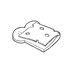 Dessin à colorier: Sandwich (Alimentation et Nutrition) #211350 - Coloriages à Imprimer Gratuits