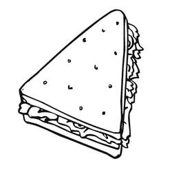Dessin à colorier: Sandwich (Alimentation et Nutrition) #211360 - Coloriages à Imprimer Gratuits