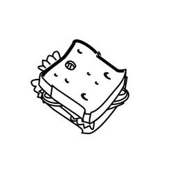 Dessin à colorier: Sandwich (Alimentation et Nutrition) #211363 - Coloriages à Imprimer Gratuits