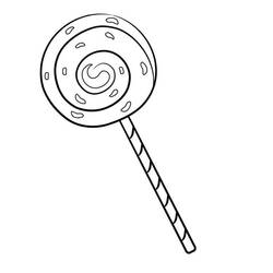 Dessin à colorier: Sucette (Alimentation et Nutrition) #213751 - Coloriages à Imprimer Gratuits