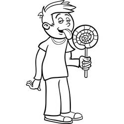 Dessin à colorier: Sucette (Alimentation et Nutrition) #213758 - Coloriages à Imprimer Gratuits