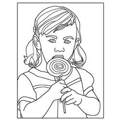 Dessin à colorier: Sucette (Alimentation et Nutrition) #213760 - Coloriages à Imprimer Gratuits