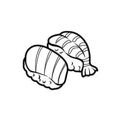 Dessin à colorier: Sushi (Alimentation et Nutrition) #209229 - Coloriages à Imprimer Gratuits