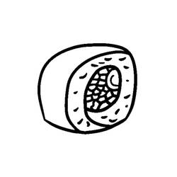 Dessin à colorier: Sushi (Alimentation et Nutrition) #209233 - Coloriages à Imprimer Gratuits
