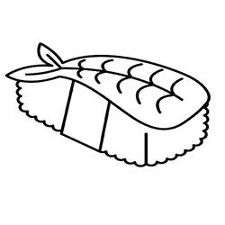 Dessin à colorier: Sushi (Alimentation et Nutrition) #209235 - Coloriages à Imprimer Gratuits