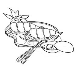 Dessin à colorier: Sushi (Alimentation et Nutrition) #209241 - Coloriages à Imprimer Gratuits