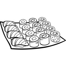 Dessin à colorier: Sushi (Alimentation et Nutrition) #209243 - Coloriages à Imprimer Gratuits