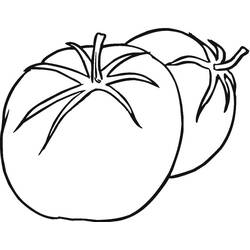 Dessin à colorier: Tomate (Alimentation et Nutrition) #195367 - Coloriages à Imprimer Gratuits
