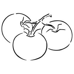 Dessin à colorier: Tomate (Alimentation et Nutrition) #195369 - Coloriages à Imprimer Gratuits
