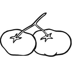 Dessin à colorier: Tomate (Alimentation et Nutrition) #195372 - Coloriages à Imprimer Gratuits