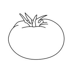 Dessin à colorier: Tomate (Alimentation et Nutrition) #195377 - Coloriages à Imprimer Gratuits