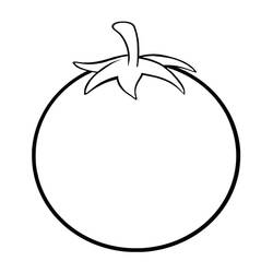Dessin à colorier: Tomate (Alimentation et Nutrition) #195381 - Coloriages à Imprimer Gratuits