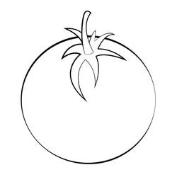 Dessin à colorier: Tomate (Alimentation et Nutrition) #195382 - Coloriages à Imprimer Gratuits