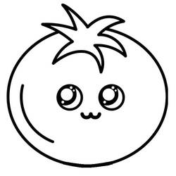 Dessin à colorier: Tomate (Alimentation et Nutrition) #195384 - Coloriages à Imprimer Gratuits