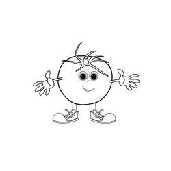 Dessin à colorier: Tomate (Alimentation et Nutrition) #195389 - Coloriages à Imprimer Gratuits