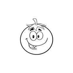 Dessin à colorier: Tomate (Alimentation et Nutrition) #195392 - Coloriages à Imprimer Gratuits