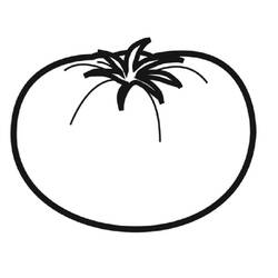 Dessin à colorier: Tomate (Alimentation et Nutrition) #195395 - Coloriages à Imprimer Gratuits
