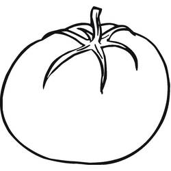 Dessin à colorier: Tomate (Alimentation et Nutrition) #195396 - Coloriages à Imprimer Gratuits