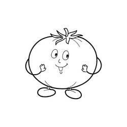 Dessin à colorier: Tomate (Alimentation et Nutrition) #195397 - Coloriages à Imprimer Gratuits