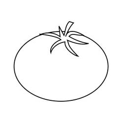 Dessin à colorier: Tomate (Alimentation et Nutrition) #195398 - Coloriages à Imprimer Gratuits