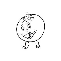 Dessin à colorier: Tomate (Alimentation et Nutrition) #195399 - Coloriages à Imprimer Gratuits
