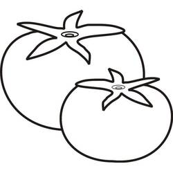 Dessin à colorier: Tomate (Alimentation et Nutrition) #195400 - Coloriages à Imprimer Gratuits