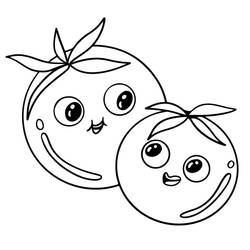 Dessin à colorier: Tomate (Alimentation et Nutrition) #195401 - Coloriages à Imprimer Gratuits