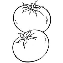 Dessin à colorier: Tomate (Alimentation et Nutrition) #195402 - Coloriages à Imprimer Gratuits