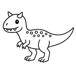 Dessin à colorier: Carnotaurus (Animaux préhistoriques) #221220 - Coloriages à Imprimer Gratuits
