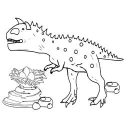 Dessin à colorier: Carnotaurus (Animaux préhistoriques) #221221 - Coloriages à Imprimer Gratuits