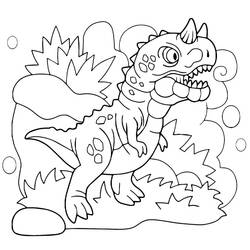 Dessin à colorier: Carnotaurus (Animaux préhistoriques) #221222 - Coloriages à Imprimer Gratuits
