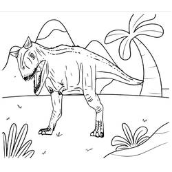 Dessin à colorier: Carnotaurus (Animaux préhistoriques) #221227 - Coloriages à Imprimer Gratuits