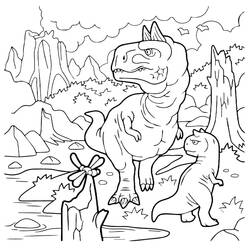 Dessin à colorier: Carnotaurus (Animaux préhistoriques) #221228 - Coloriages à Imprimer Gratuits