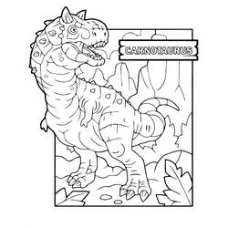Dessin à colorier: Carnotaurus (Animaux préhistoriques) #221229 - Coloriages à Imprimer Gratuits