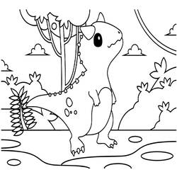 Dessin à colorier: Carnotaurus (Animaux préhistoriques) #221230 - Coloriages à Imprimer Gratuits