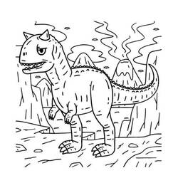 Dessin à colorier: Carnotaurus (Animaux préhistoriques) #221233 - Coloriages à Imprimer Gratuits