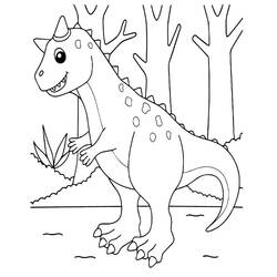 Dessin à colorier: Carnotaurus (Animaux préhistoriques) #221234 - Coloriages à Imprimer Gratuits