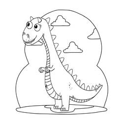 Dessin à colorier: Carnotaurus (Animaux préhistoriques) #221235 - Coloriages à Imprimer Gratuits