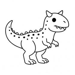 Dessin à colorier: Carnotaurus (Animaux préhistoriques) #221240 - Coloriages à Imprimer Gratuits