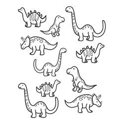 Coloriage Dinosaure (Animaux préhistoriques) #171740 à imprimer et colorier