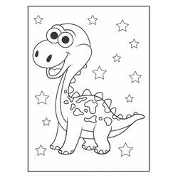 Dessin à colorier: Dinosaure (Animaux préhistoriques) #171782 - Coloriages à Imprimer Gratuits