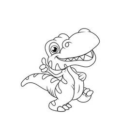 Dessin à colorier: Dinosaure (Animaux préhistoriques) #171785 - Coloriages à Imprimer Gratuits