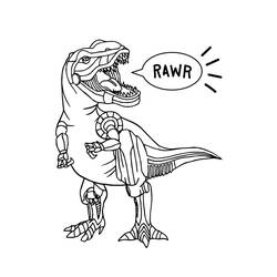 Coloriage Dinosaure (Animaux préhistoriques) #171788 à imprimer et colorier