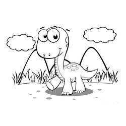 Dessin à colorier: Dinosaure (Animaux préhistoriques) #171791 - Coloriages à Imprimer Gratuits